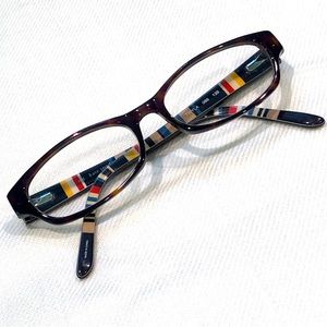 KATE SPADE glasses “TWYLA” dark tortoiseshell with bold stripe inside frame arm